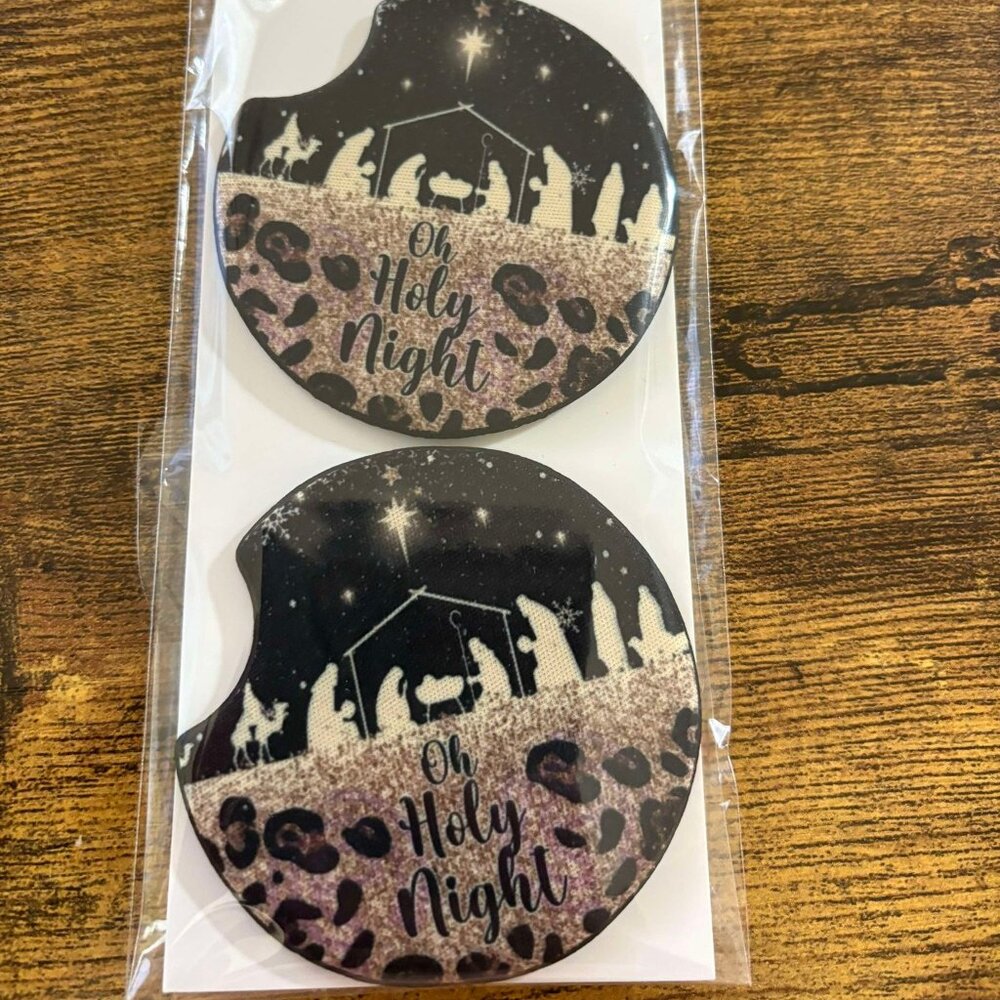 Nativity, Oh Holy Night Car Coasters